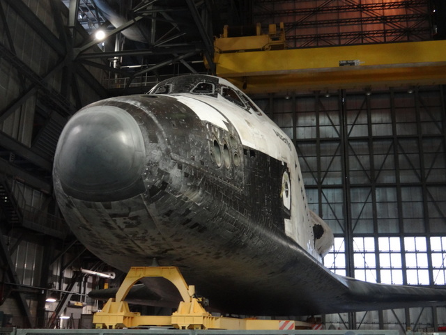 Space Shuttle Atlantis in the Vehicle Assembly Building